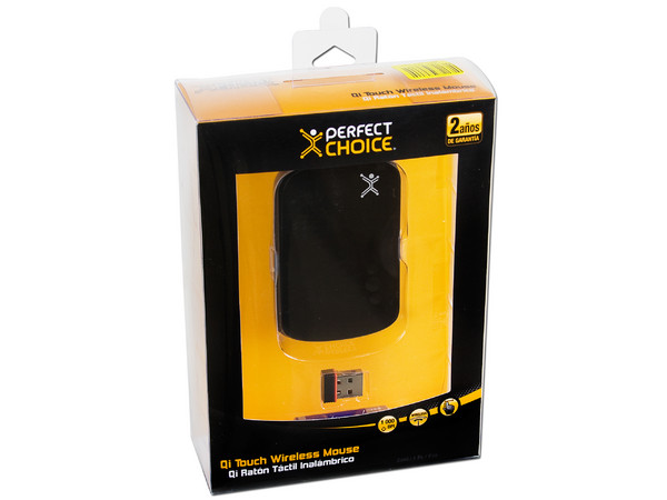 Mouse Táctil Inalámbrico Perfect Choice Qi. Color Negro