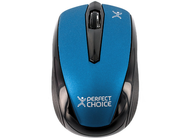 Mouse Óptico Inalámbrico Perfect Choice WO-310. Color Azul