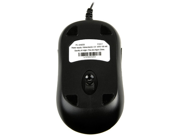 Mini Mouse Perfect Choice Elemental, Óptico, Cable Retráctil USB. Color Negro