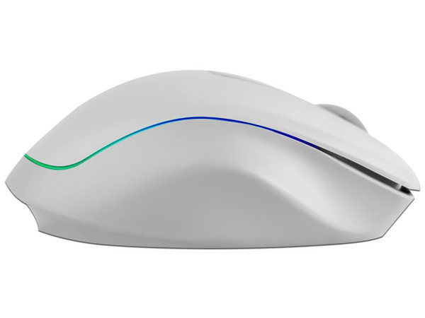 Mouse Perfect Choice Lumier Pro, hasta 1600 dpi, 5 botones, RGB, Receptor USB. Color Gris.