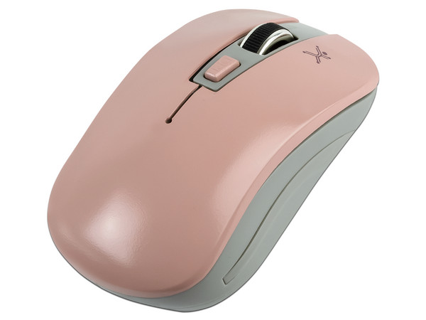 Mouse Óptico Inalámbrico Perfect Choice Essentials, Hasta 1600 dpi, USB, Color Rosa.