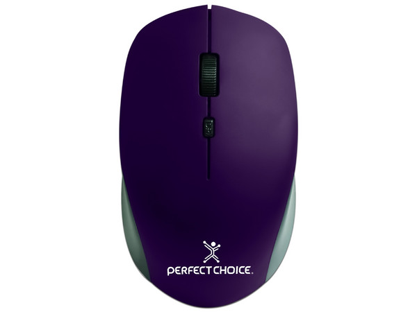 Mouse Inalámbrico Perfect Choice Root Pro hasta 1600 dpi, 4 Botones, USB. Color Morado.