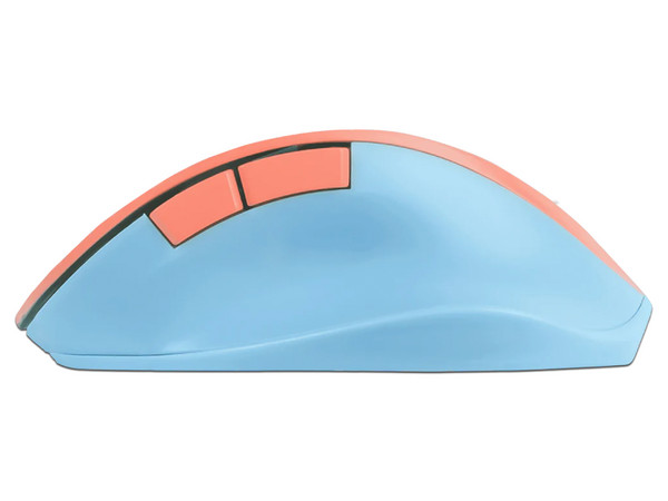 Mouse inalámbrico Perfect Choice Thumb, Ergonómico, Receptor USB, hasta 6,000 dpi, 6 botones, Color Azul/Mamey.