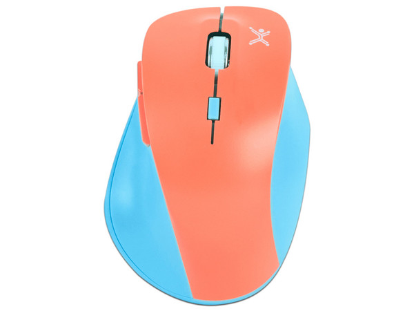 Mouse Óptico Inalámbrico Perfect Choice PC-045120, Hasta 1,600 dpi, USB. Color Naranja/Azul