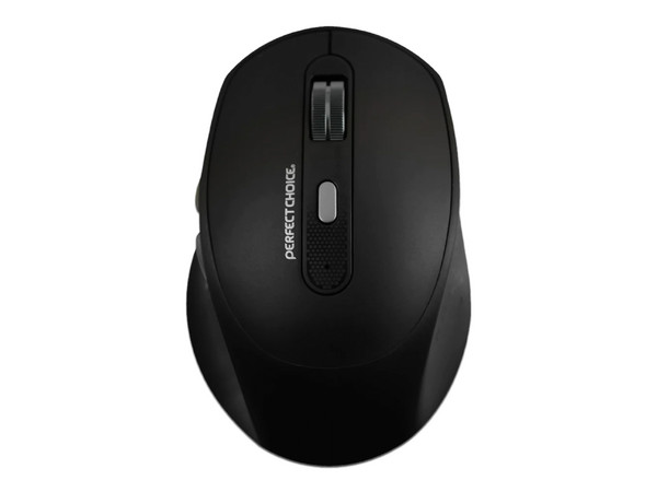 Mouse Óptico Inalámbrico Perfect Choice Clix PC-045144, hasta 1600 dpi, 5 botones, USB. Color Negro.