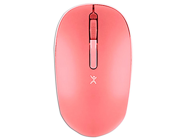 Mouse Inalámbrico Perfect Choice Whisper, Clic Silencioso, Receptor Doble USB, 1000 DPI, Color Rosa.
