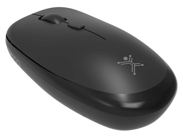 Mouse Óptico Inalámbrico Perfect Choice Dual Multisuperficie Toggie PC-045373, 6000 DPI, Funciona sobre Cualquier Superficie, Bluetooth, Receptor USB. Color Negro.