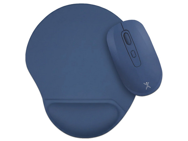 Mouse Inalámbrico Perfect Choice PC-045397, 1600 DPI, Bluetooth, Incluye Mouse Pad. Color Azul.