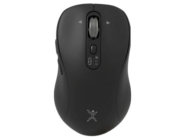 Mouse Inalámbrico Perfect Choice Hyper Boost 4D PC-045441, Óptico, Hyperscroll, Receptor USB, Bluetooth. Color Negro.