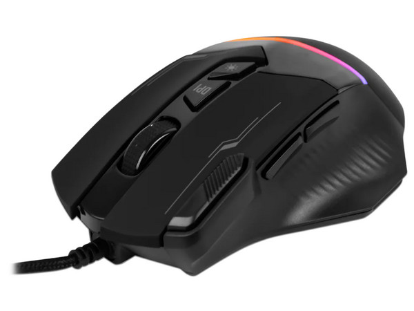Mouse Óptico Gamer Perfect Choice Trapper Extreme, hasta 7200 dpi, 8 botones. Color Negro.