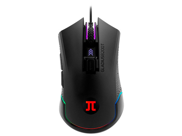 Mouse Gamer Primus Gladius 8200T, hasta 8,200 dpi, 6 botones, RGB. Color Negro.