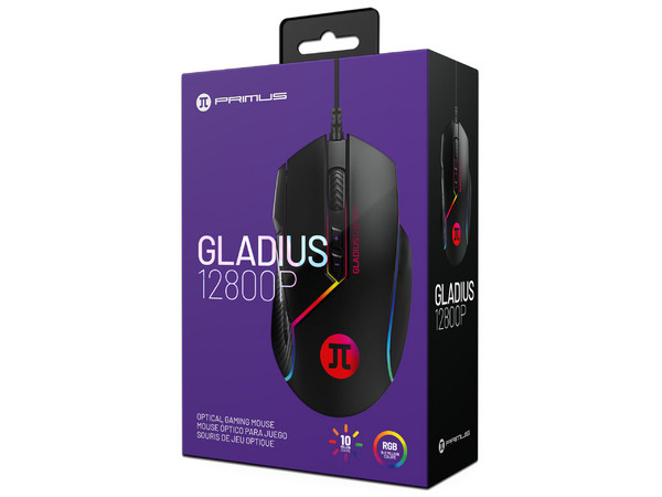Mouse Primus Gaming Gladius12800 PMO-103, USB 2.0, Con Cable.