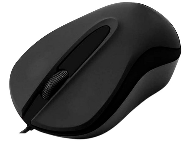 Mouse Óptico Quaroni, hasta 1200 dpi. Color Negro.