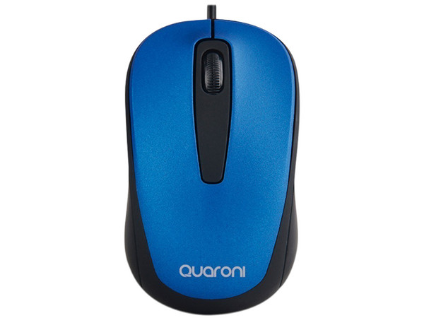 Mouse Óptico Quaroni MAQ02A, 1200 dpi, USB 2.0, Color Azul.