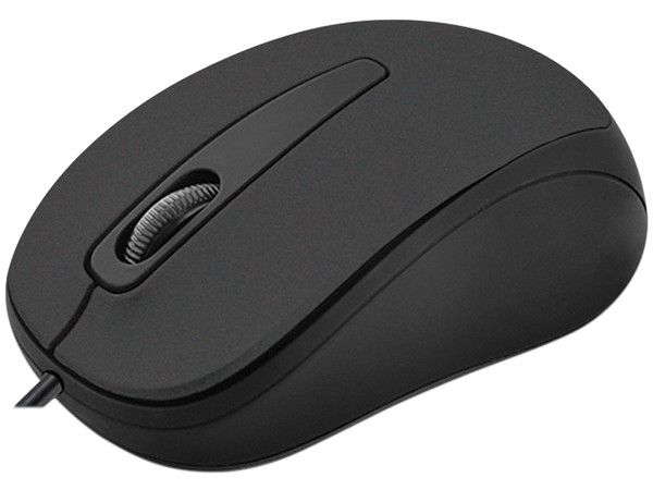 Mouse Óptico Quaroni MAQ02N, USB. Color Negro.