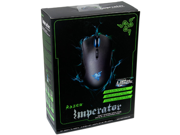 Expert Ergonomic Gaming Mouse Razer Imperator, Sensor dual 4G de 6400 dpi, USB.