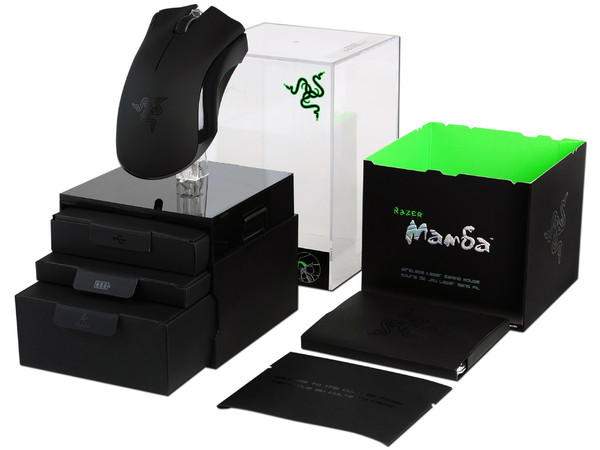 Mouse Gamer Razer Mamba, Láser 5600 dpi con sistema híbrido con cable o sin cable. USB