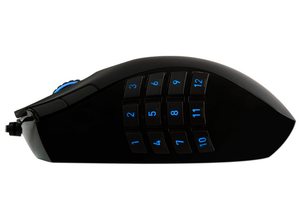 Mouse Gamer Razer Naga con 17 botones optimizados para MMO, Láser 5600 dpi. USB