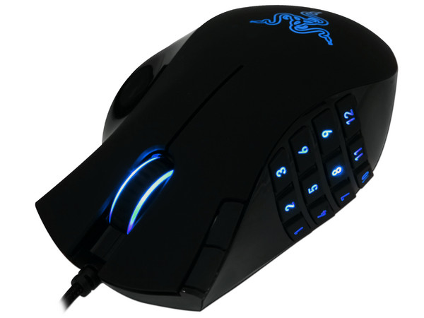 Mouse Gamer Razer Naga con 17 botones optimizados para MMO, Láser 5600 dpi. USB