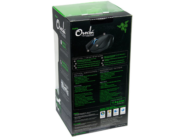 Gaming Mouse Razer Orochi, Sensor laser 3G de 4000 dpi, Bluetooth 2.0, USB.