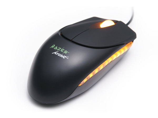 Razer Gaming Mouse Krait de 1600 DPI, 3 Botones Programables, Luz Naranja