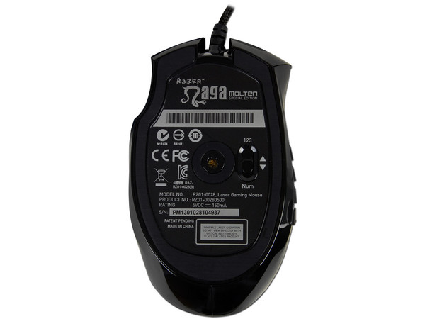 Expert Gaming Mouse Razer Naga Molten  Special Edition, con 17 botones optimizados para MMO, Sensor Láser 3.5 G y 5600 dpi.