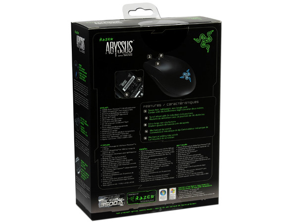 Mouse Gamer Razer Abyssus Calidad, Fiabilidad y Rendimiento con Sensor infrarrojo 3.5G de 3500 dpi. USB