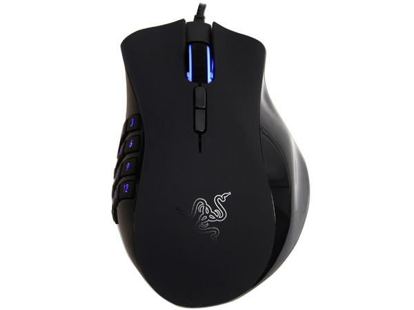 Elite Gaming Mouse Razer Naga Epic, con 17 botones optimizados para MMO, Sensor láser 3.5 G y 5600 dpi, Inalámbrico, USB.