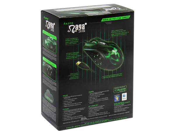 Mouse Gamer Razer Naga Hex con 11 botones programables, Sensor Láser 3.5G, hasta 5600 dpi, USB