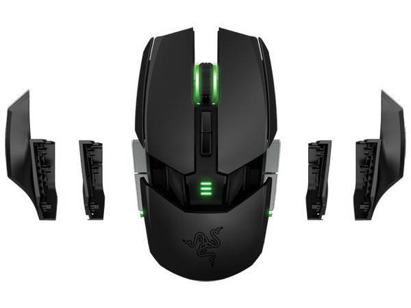 Mouse Gamer Razer Ouroboros, sensor Láser Dual 4G de hasta 8200 ppp, sistema híbrido con cable o inalámbrico, USB.