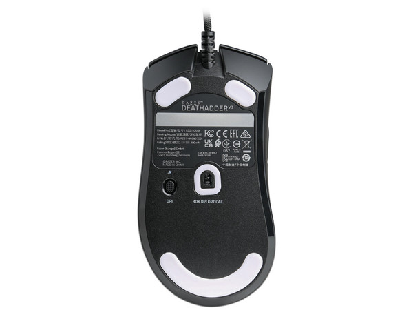 Mouse Gamer Alámbrico Razer DeathAdder V3, hasta 30.000 DPI, 6 Botones, USB. Color Negro. Caja Café.