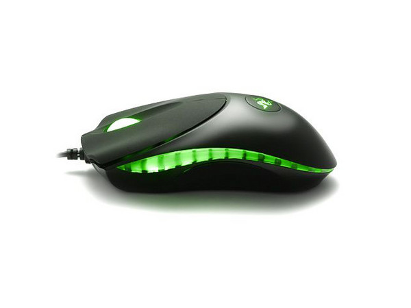 Razer Gaming Mouse Láser Copperhead Chaos Green de 2000 DPI, 7 Botones Programables, Luz Verde