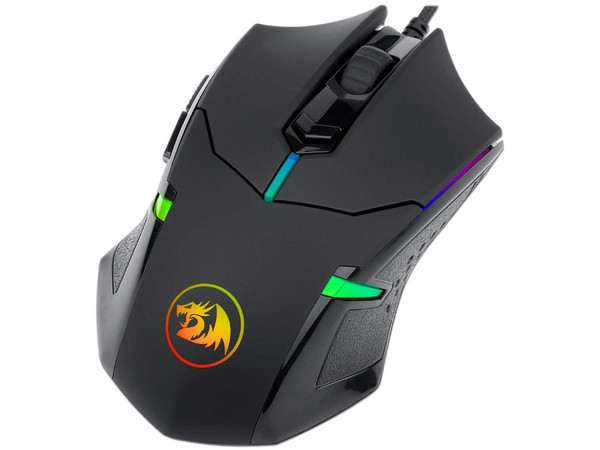 Mouse Gamer Redragon Centrophorus M601 RGB, 7200 Dpi, USB. Color Negro.