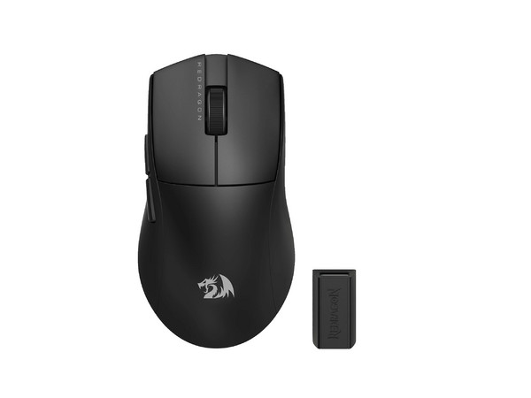 Mouse Gamer Inalámbrico Redragon K1NG Pro M916 - 4K, 26000 DPI, 5 Botones Programables, Receptor USB Tipo C, Bluetooth. Color Negro.
