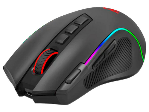 Mouse Gamer Inalámbrico Redragon Predator Pro M612, 8000 DPI, RGB, 9 Botones Programables, Receptor USB Tipo C, Bluetooth. Color Negro.