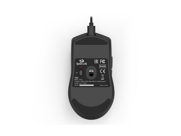 Mouse Gamer Redragon K1NG M724, 12400 DPI, 5 Botones Programables, Cable USB. Color Negro.