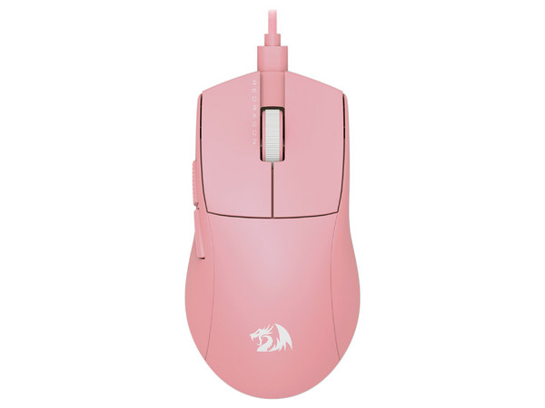 Mouse Gamer Redragon K1NG M724, 12400 DPI, 5 Botones Programables, Cable USB. Color Rosa.