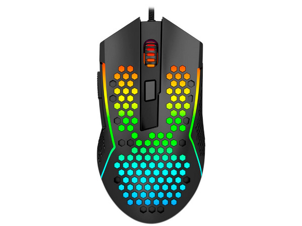 Mouse Gamer Óptico Redragon Reaping M987, 12400 DPI, RGB, 6 Botones Programables, Cable USB Tipo C de 1.8m. Color Negro.