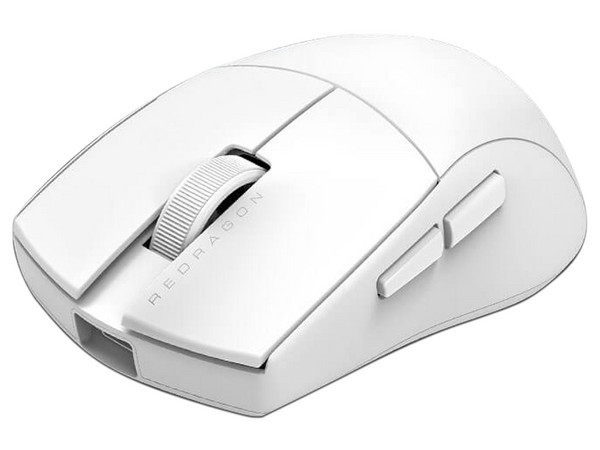 Mouse Gamer Inalámbrico Redragon K1NG Pro M916 - 1K, 26000 DPI, 5 Botones Programables, Receptor USB Tipo C, Bluetooth. Color Blanco.