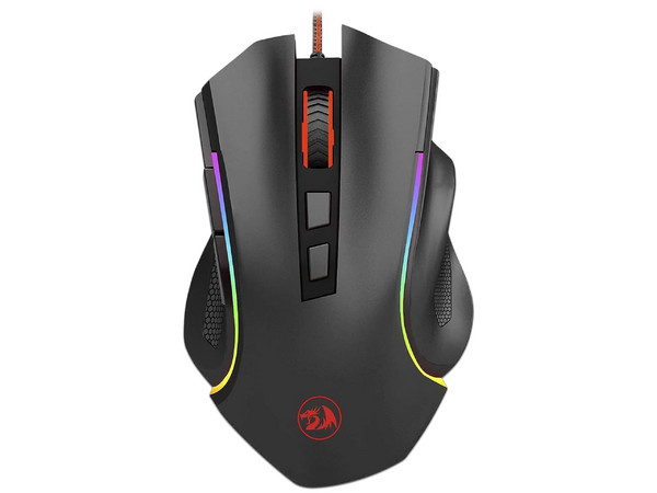 Mouse Gamer Redragon M607 GRIFFIN, hasta 7,200 dpi, RGB. Color Negro.