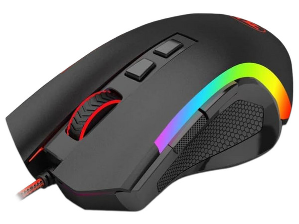 Mouse Gamer Redragon M607 GRIFFIN, hasta 7,200 dpi, RGB. Color Negro.