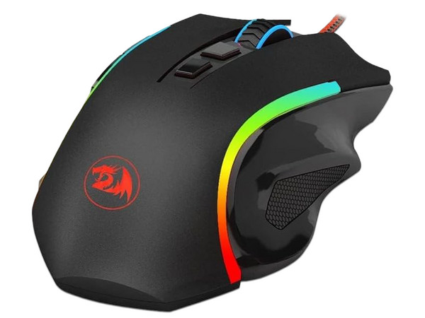 Mouse Gamer Redragon M607 GRIFFIN, hasta 7,200 dpi, RGB. Color Negro.