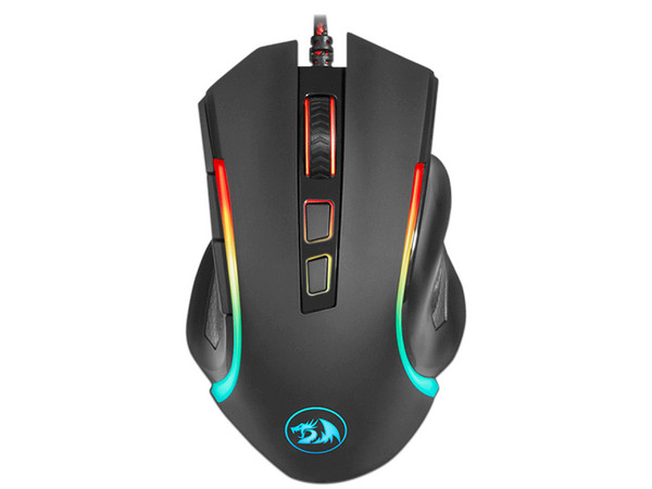 Mouse Gamer Redragon M607 GRIFFIN, hasta 7,200 dpi, RGB. Color Negro.