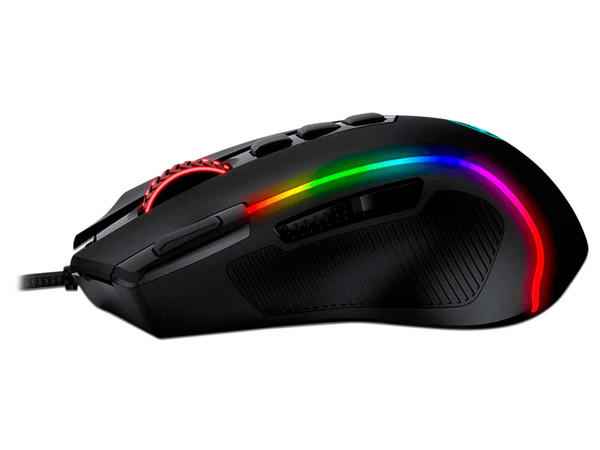 Mouse Gamer Redragon M612 Predator, hasta 8000dpi, 11 botones, RGB, USB. Color Negro.