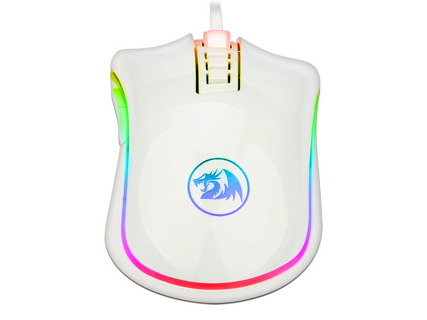 Mouse Óptico Gamer Redragon Cobra Chroma 2 M711W, hasta 10000 dpi, 8 botones. Color Blanco