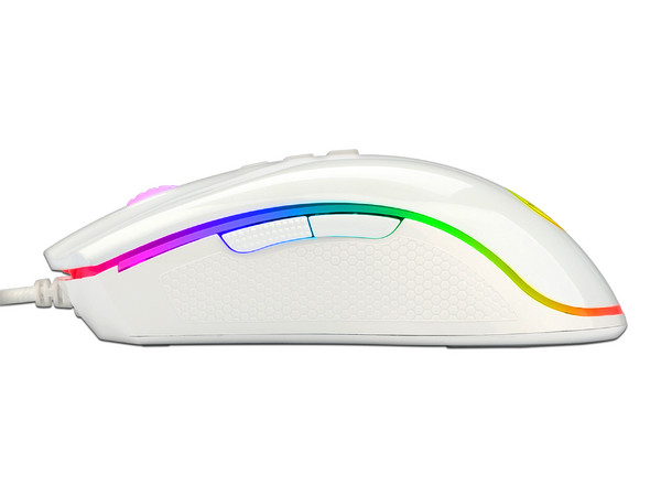 Mouse Óptico Gamer Redragon Cobra Chroma 2 M711W, hasta 10000 dpi, 8 botones. Color Blanco