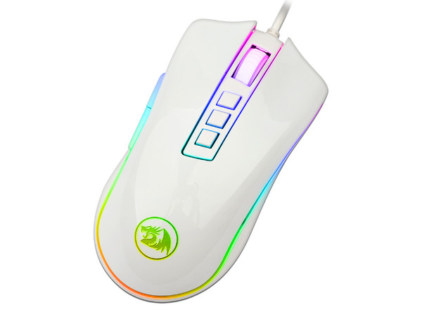 Mouse Óptico Gamer Redragon Cobra Chroma 2 M711W, hasta 10000 dpi, 8 botones. Color Blanco