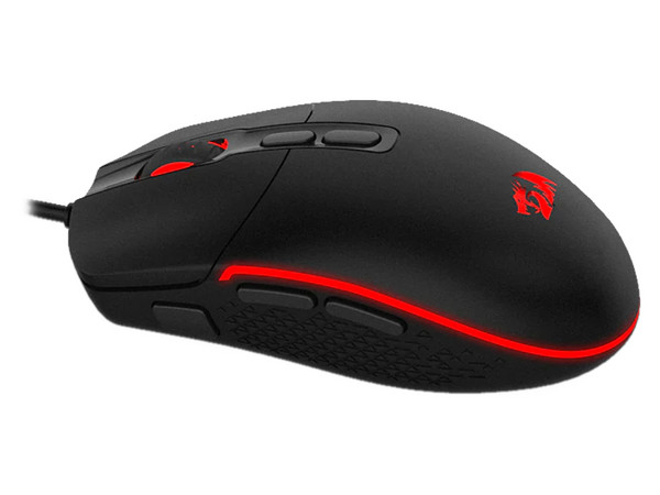 Mouse Gamer Redragon Invader M719, hasta 10,000 dpi, 8 botones, RGB. Color Negro.