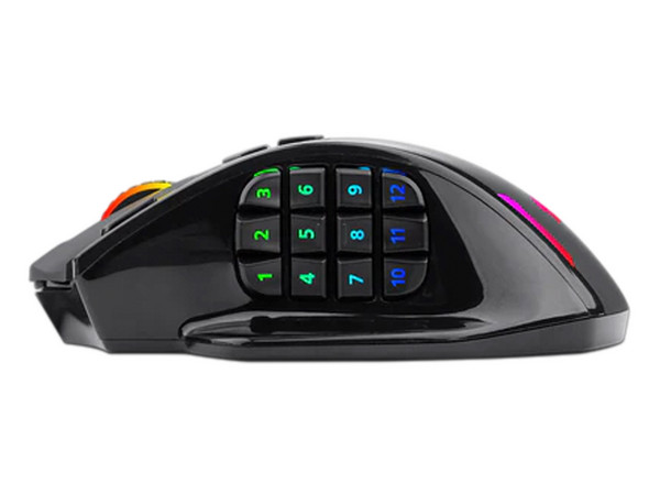 Mouse Gamer Redragon Impact Elite M913, hasta 12,400 dpi, 12 botones. Color Negro.