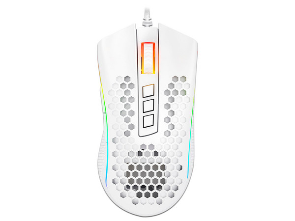 Mouse Óptico Gamer Redragon STORM ELITE M988, hasta 32000 DPI, USB, Color Blanco.